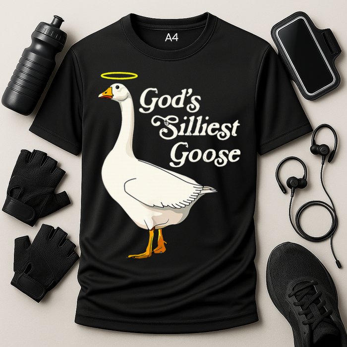 God's Silliest Goose God's Silliest Goose Duck Funny Cooling Performance Crew T-Shirt