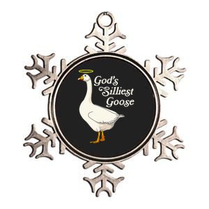 God's Silliest Goose God's Silliest Goose Duck Funny Metallic Star Ornament