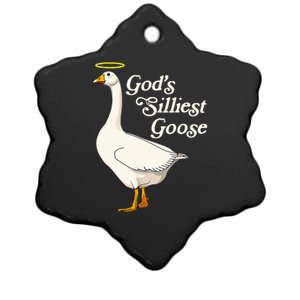 God's Silliest Goose God's Silliest Goose Duck Funny Ceramic Star Ornament