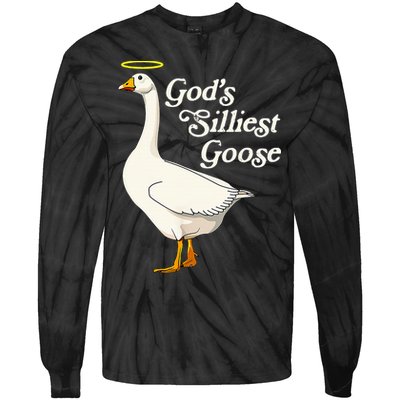 God's Silliest Goose God's Silliest Goose Duck Funny Tie-Dye Long Sleeve Shirt