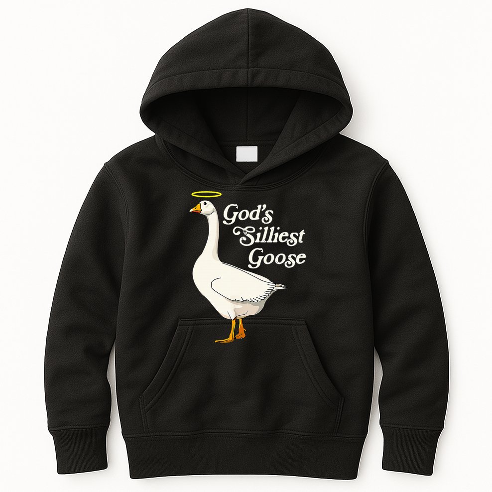 God's Silliest Goose God's Silliest Goose Duck Funny Kids Hoodie