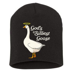 God's Silliest Goose God's Silliest Goose Duck Funny Short Acrylic Beanie