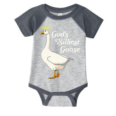 God's Silliest Goose God's Silliest Goose Duck Funny Infant Baby Jersey Bodysuit