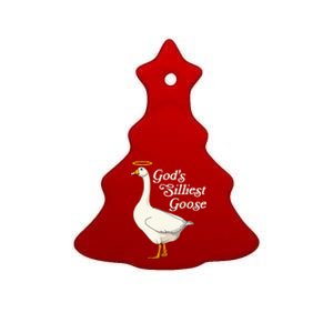 God's Silliest Goose God's Silliest Goose Duck Funny Ceramic Tree Ornament