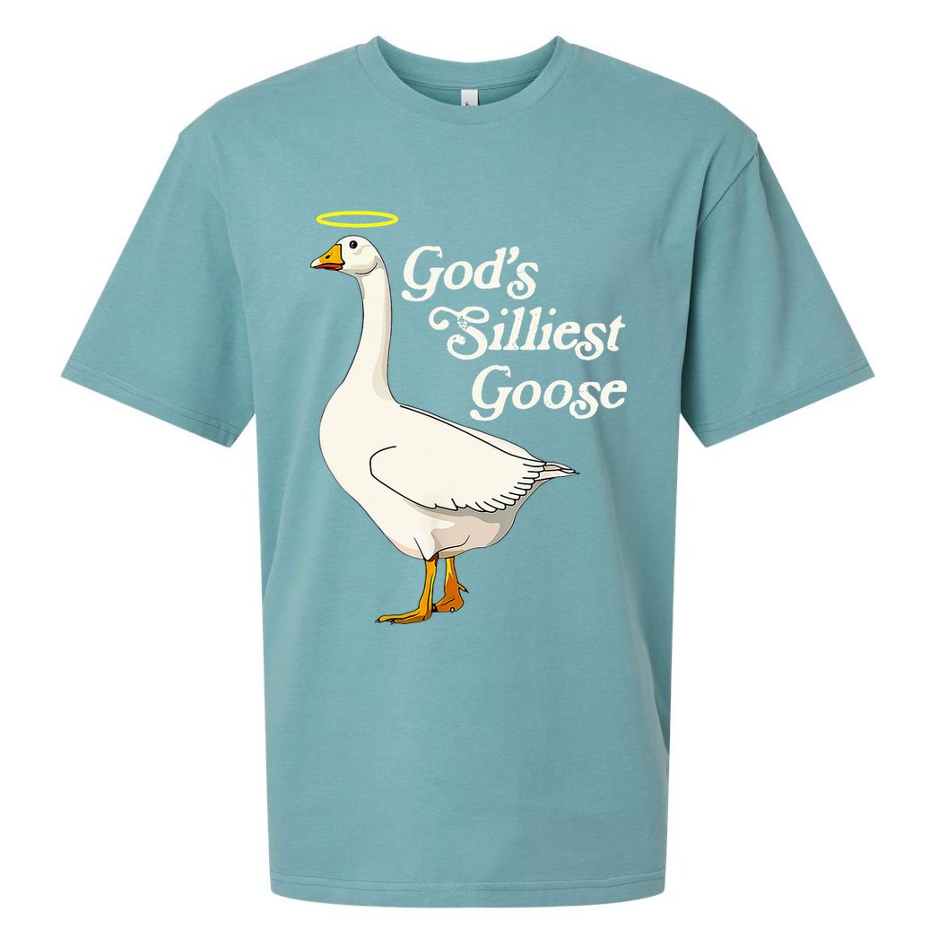 God's Silliest Goose God's Silliest Goose Duck Funny Sueded Cloud Jersey T-Shirt