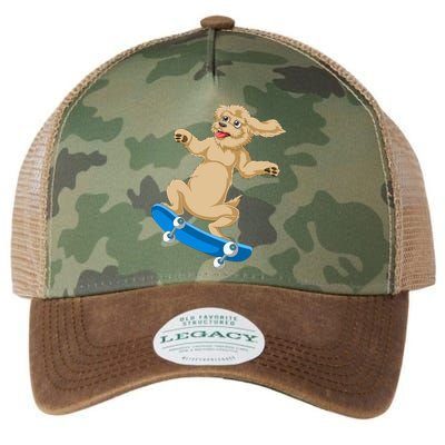 Goldendoodle Skateboarding Legacy Tie Dye Trucker Hat
