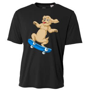 Goldendoodle Skateboarding Cooling Performance Crew T-Shirt