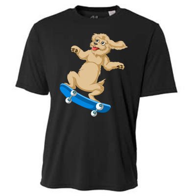 Goldendoodle Skateboarding Cooling Performance Crew T-Shirt