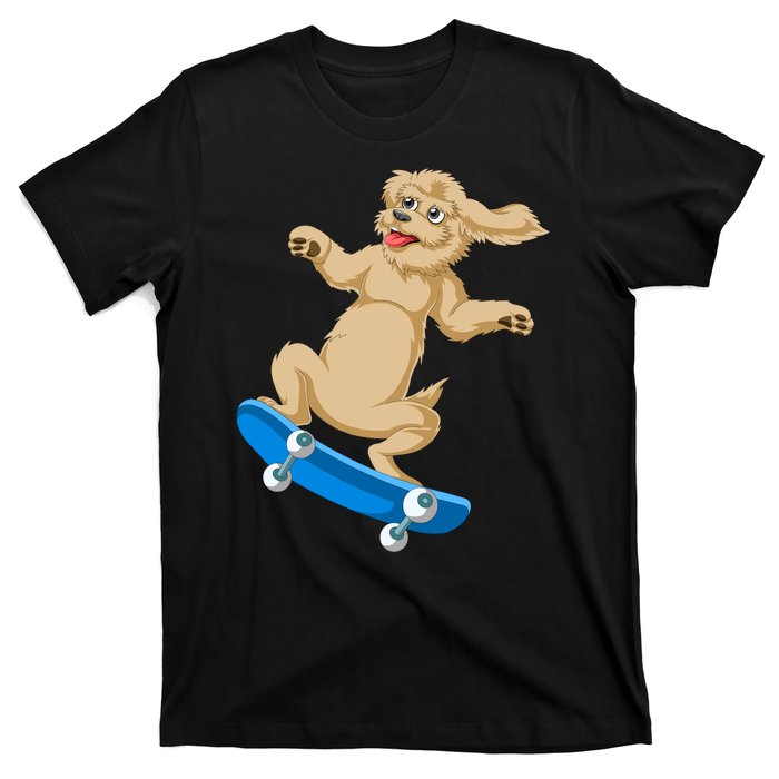 Goldendoodle Skateboarding T-Shirt