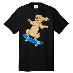 Goldendoodle Skateboarding Tall T-Shirt