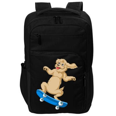 Goldendoodle Skateboarding Impact Tech Backpack