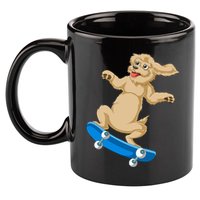 Goldendoodle Skateboarding 11oz C Handle Ceramic Mug