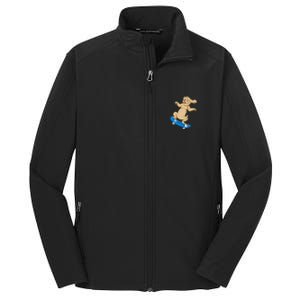 Goldendoodle Skateboarding Core Soft Shell Jacket