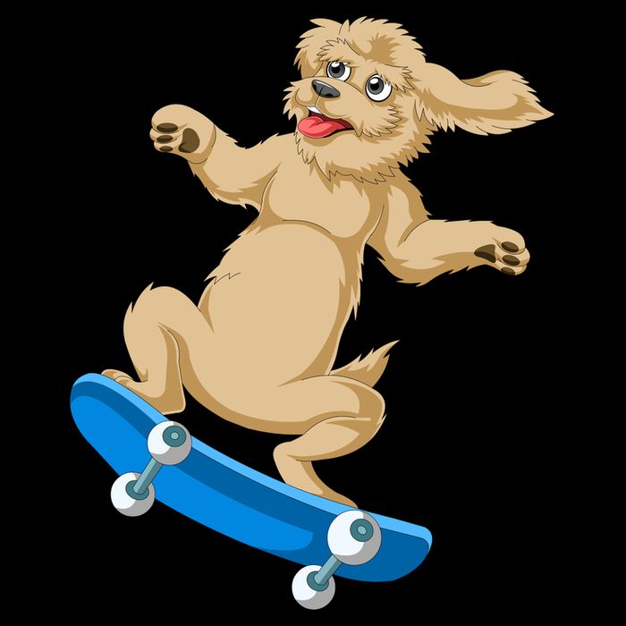 Goldendoodle Skateboarding 16 in Basic Backpack