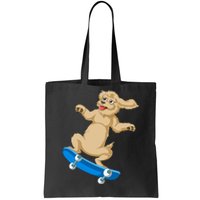 Goldendoodle Skateboarding Tote Bag