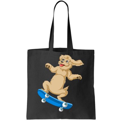 Goldendoodle Skateboarding Tote Bag