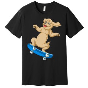 Goldendoodle Skateboarding Premium T-Shirt