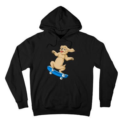 Goldendoodle Skateboarding Tall Hoodie