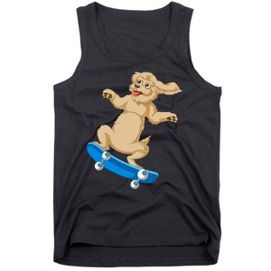 Goldendoodle Skateboarding Tank Top