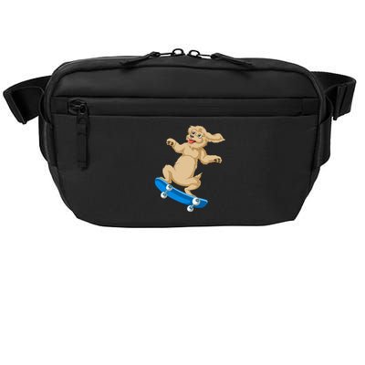 Goldendoodle Skateboarding Crossbody Pack