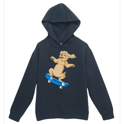 Goldendoodle Skateboarding Urban Pullover Hoodie