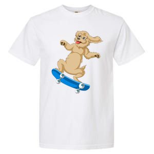 Goldendoodle Skateboarding Garment-Dyed Heavyweight T-Shirt