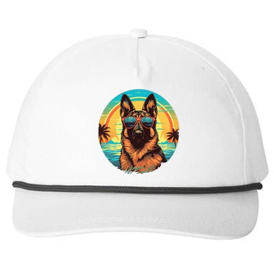 German Shepherd Snapback Five-Panel Rope Hat