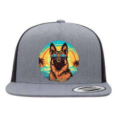 German Shepherd Flat Bill Trucker Hat