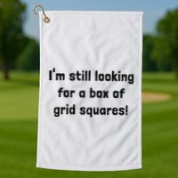 Grid Squares Golf Towel