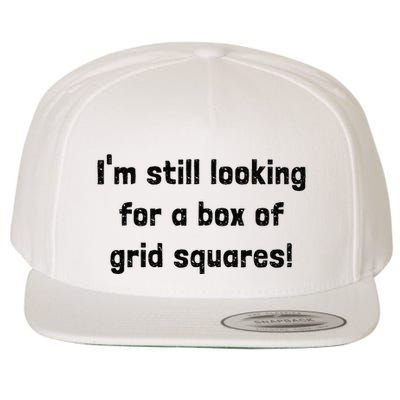 Grid Squares Wool Snapback Cap