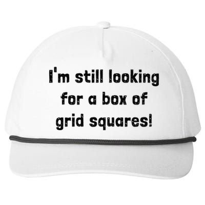 Grid Squares Snapback Five-Panel Rope Hat