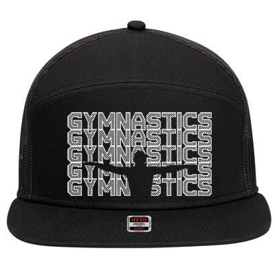 Gymnastics Sport Gymnast Dance Gift 7 Panel Mesh Trucker Snapback Hat