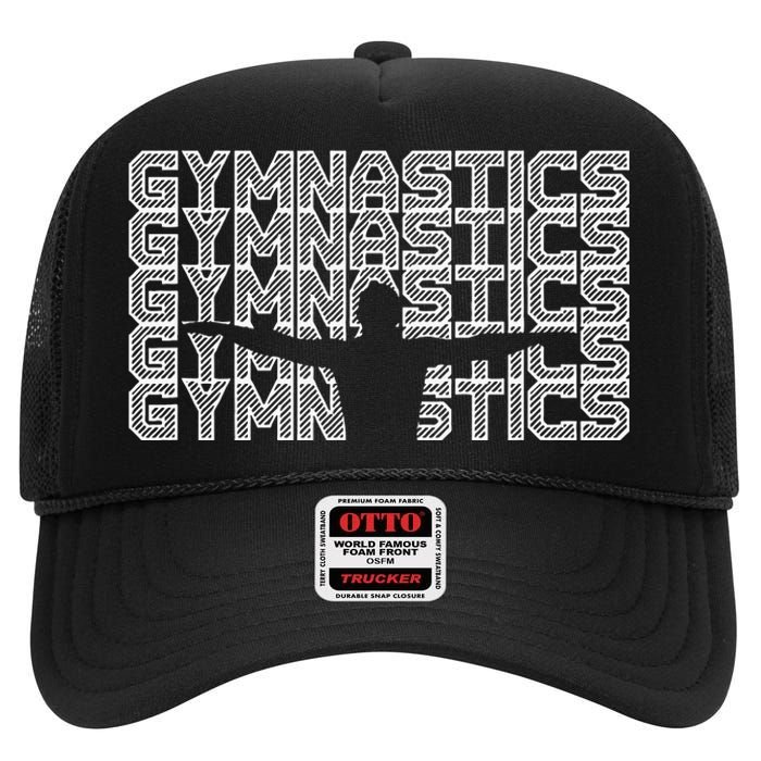 Gymnastics Sport Gymnast Dance Gift High Crown Mesh Back Trucker Hat