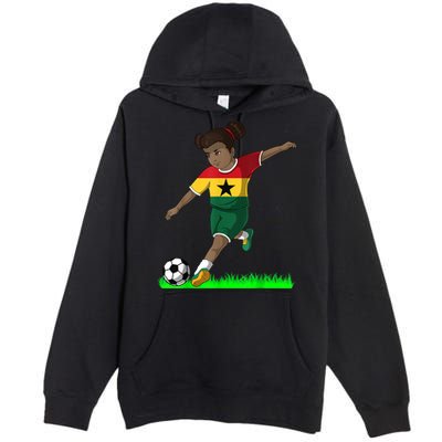 Ghanaian Soccer  Ghana Flag Jersey Football Fans Premium Pullover Hoodie