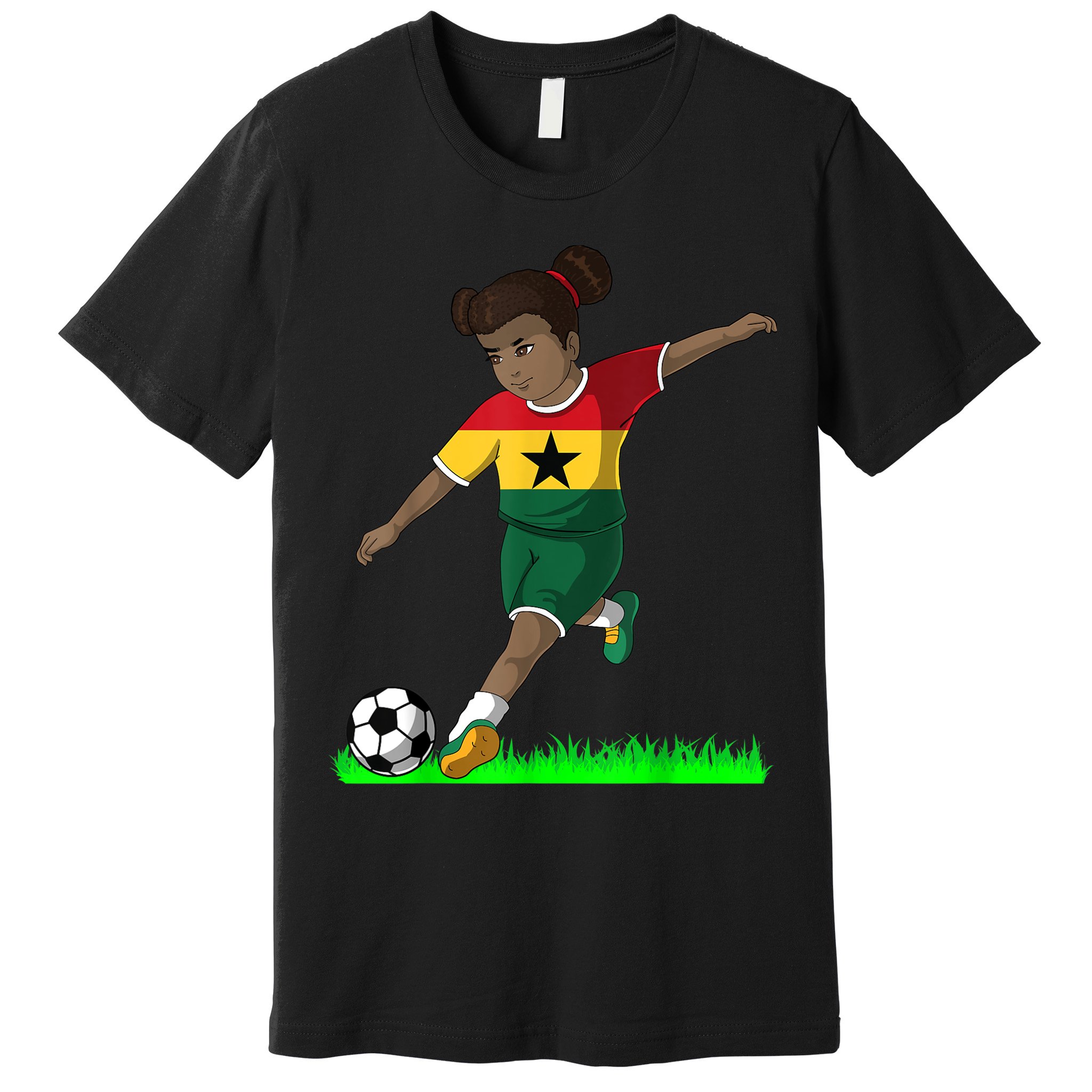 Ghanaian Soccer  Ghana Flag Jersey Football Fans Premium T-Shirt