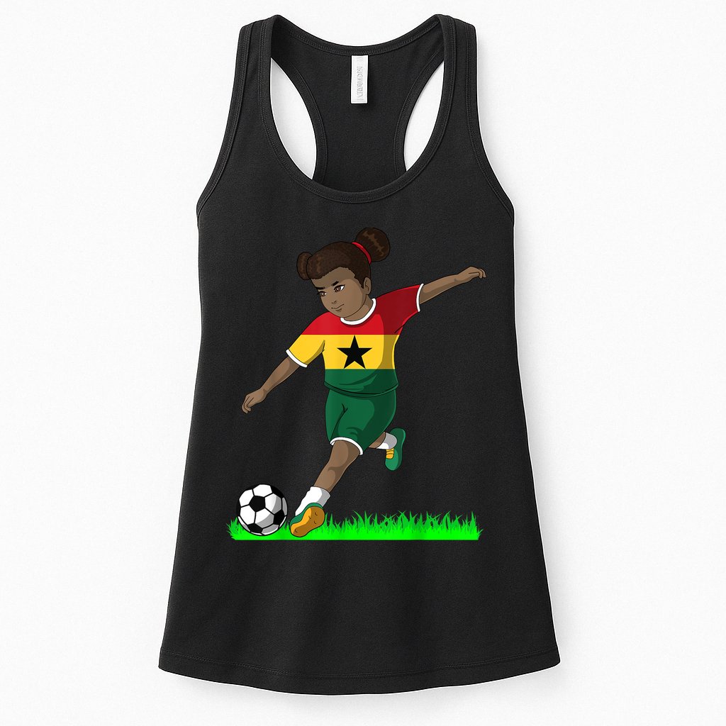 Ghanaian Soccer  Ghana Flag Jersey Football Fans Womens Tank Top