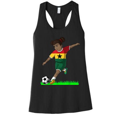 Ghanaian Soccer  Ghana Flag Jersey Football Fans Women's Racerback Tank