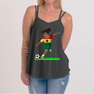 Ghanaian Soccer  Ghana Flag Jersey Football Fans Women's Strappy Tank