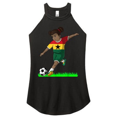Ghanaian Soccer  Ghana Flag Jersey Football Fans Women's Perfect Tri Rocker Tank