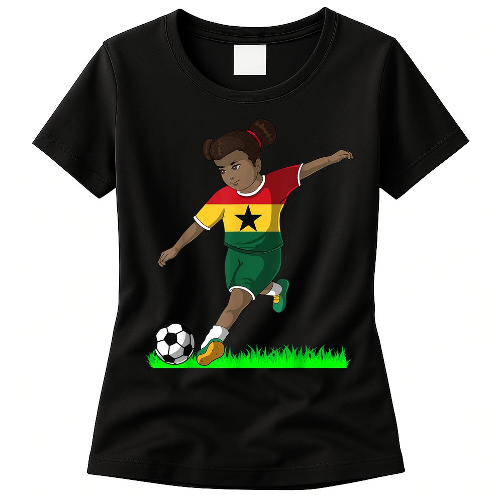 Ghanaian Soccer  Ghana Flag Jersey Football Fans Womens T-Shirt