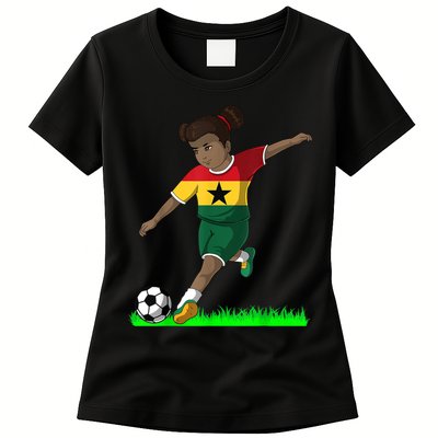 Ghanaian Soccer  Ghana Flag Jersey Football Fans Women's T-Shirt