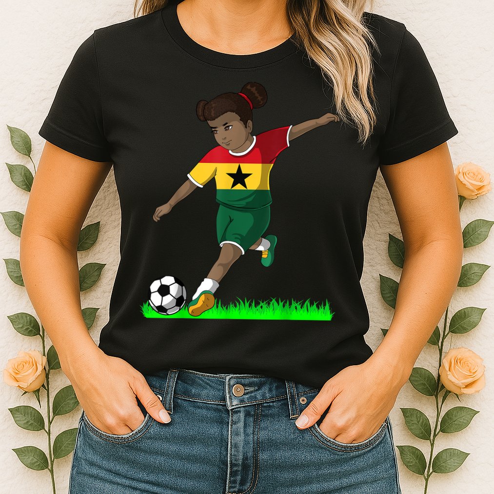 Ghanaian Soccer  Ghana Flag Jersey Football Fans Womens T-Shirt