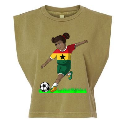 Ghanaian Soccer  Ghana Flag Jersey Football Fans Garment-Dyed Women's Muscle Tee