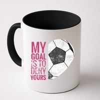 Goalkeeper Soccer Goalie I My Goal Is To Deny Yours Gift Mug
