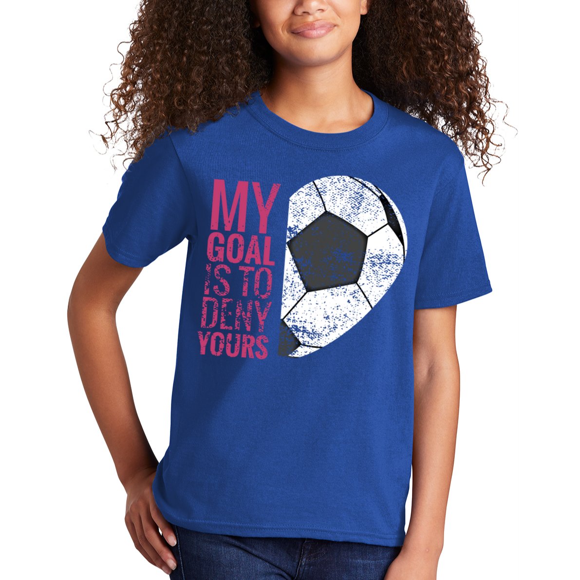 Goalkeeper Soccer Goalie I My Goal Is To Deny Yours Gift Kids T-Shirt