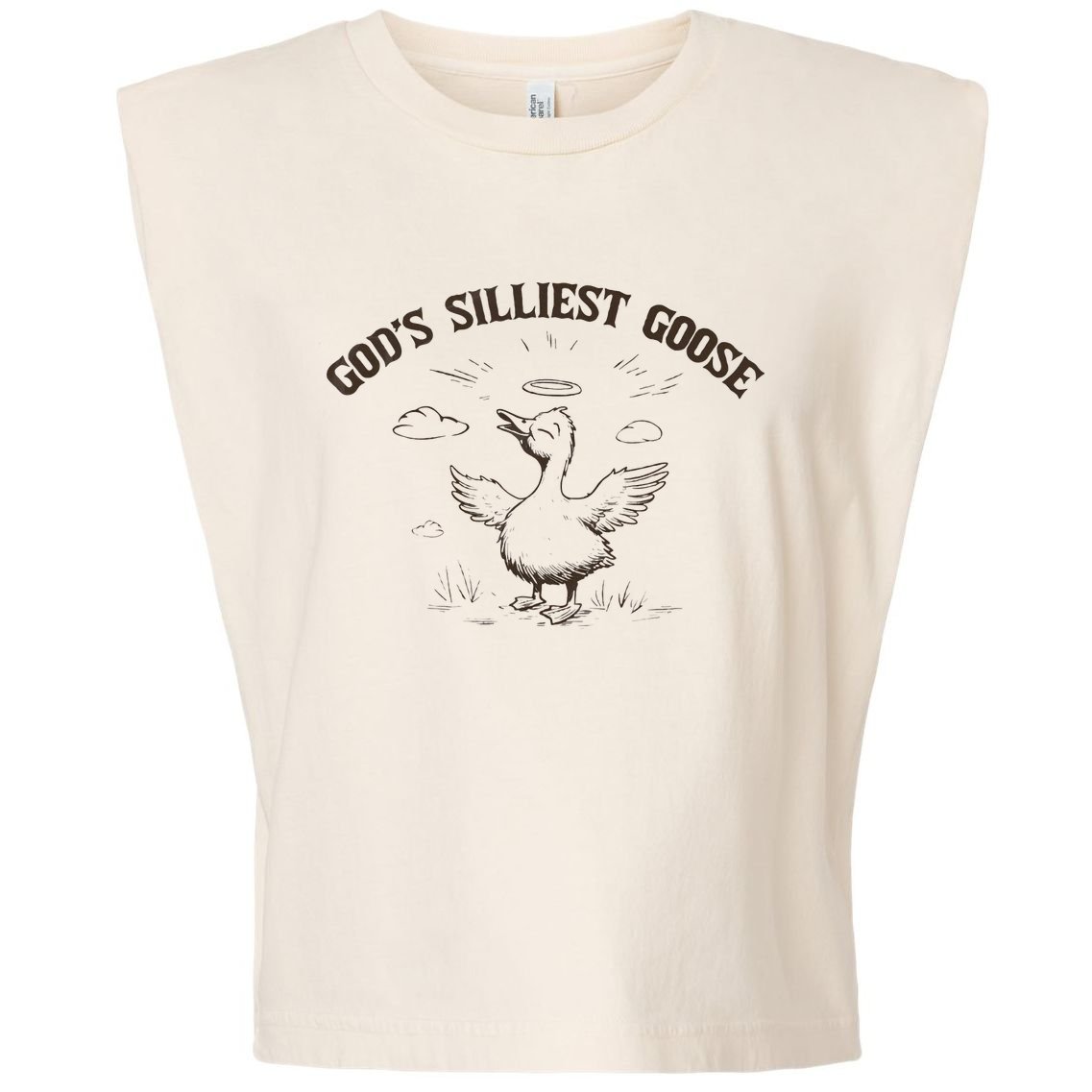 GodS Silliest Goose Funny Goose Sarcastic Vintage 90s Garment-Dyed Women's Muscle Tee