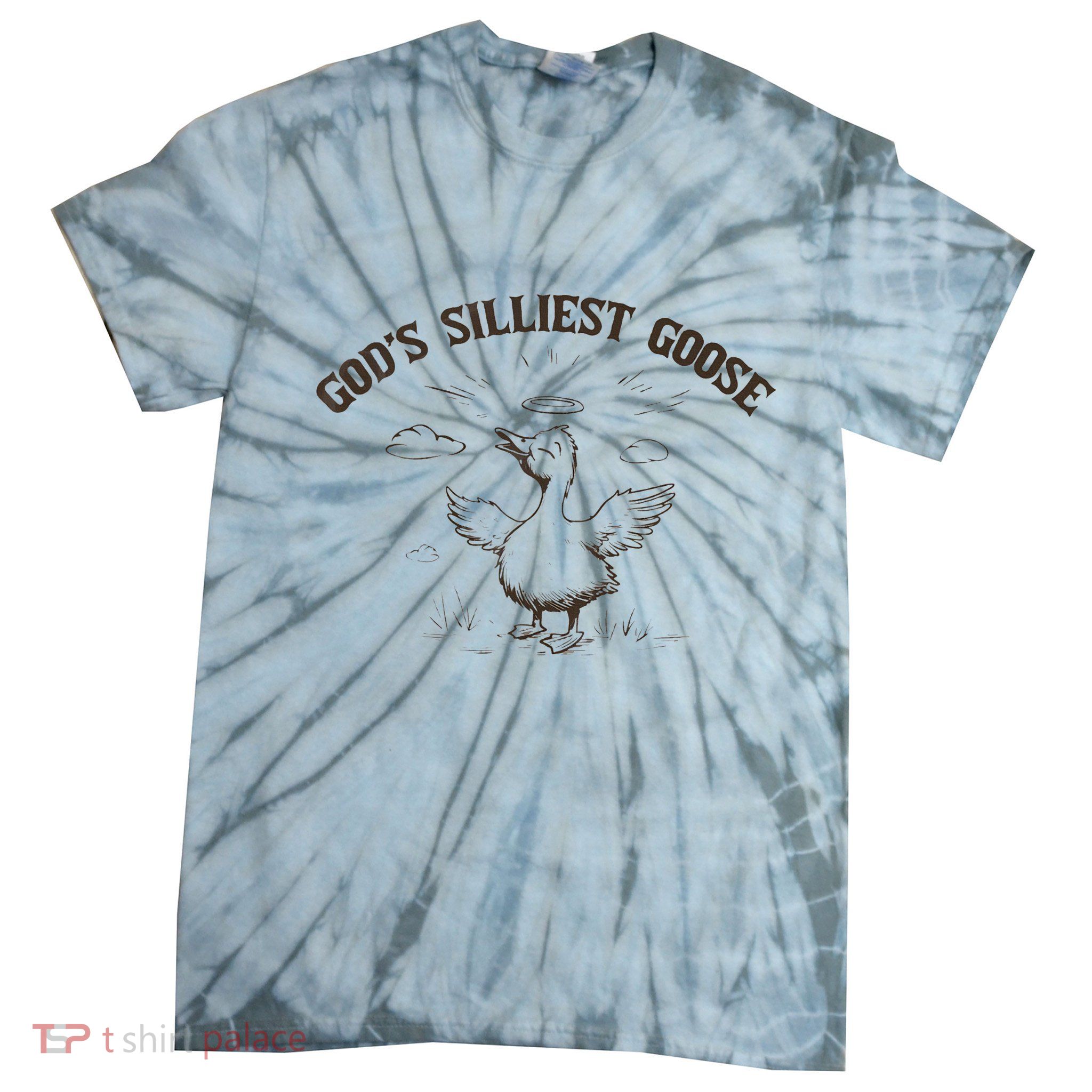 GodS Silliest Goose Funny Goose Sarcastic Vintage 90s Tie-Dye T-Shirt