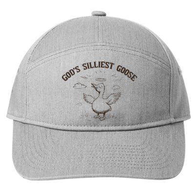 GodS Silliest Goose Funny Goose Sarcastic Vintage 90s 7-Panel Snapback Hat