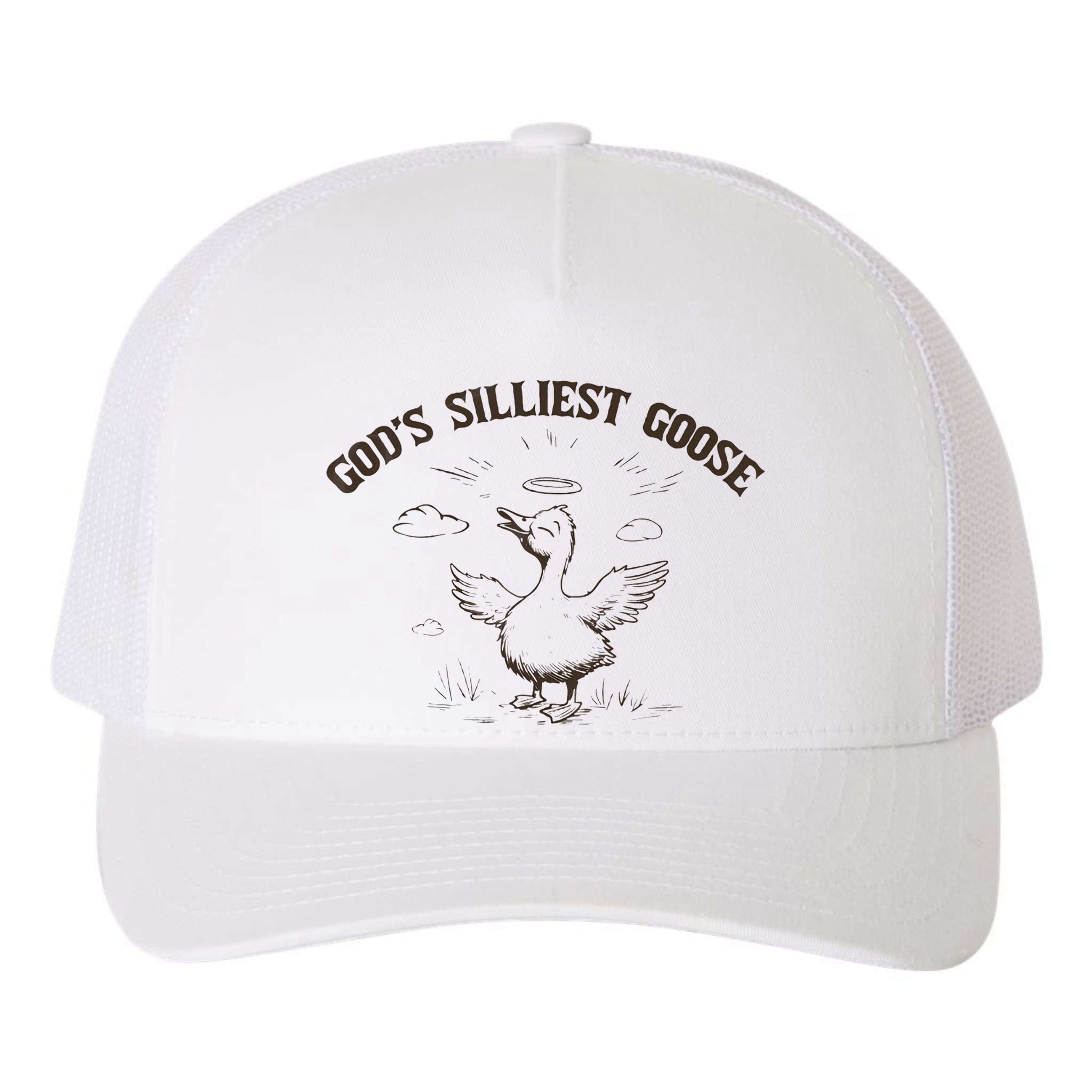 GodS Silliest Goose Funny Goose Sarcastic Vintage 90s Yupoong Adult 5-Panel Trucker Hat