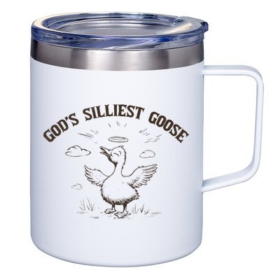 GodS Silliest Goose Funny Goose Sarcastic Vintage 90s 12oz Stainless Steel Coffee Mug